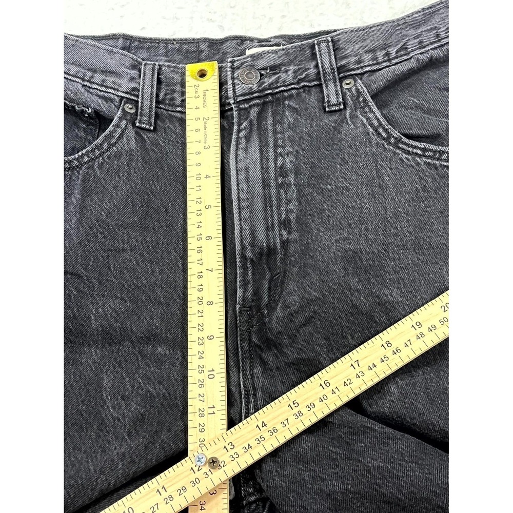 Levi Strauss & Co Cinch Baggy Jeans Womens 31x31 Black High Rise Straight Leg - Picture 15 of 16